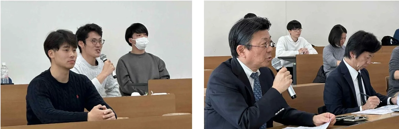 講義に参加し熱心に耳を傾ける学生たち