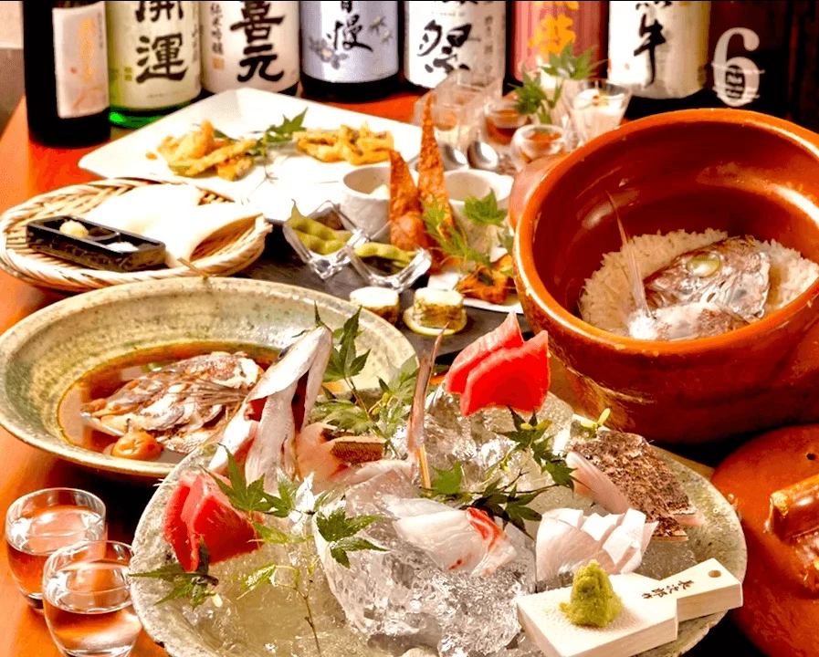 銀平の豪華な和食