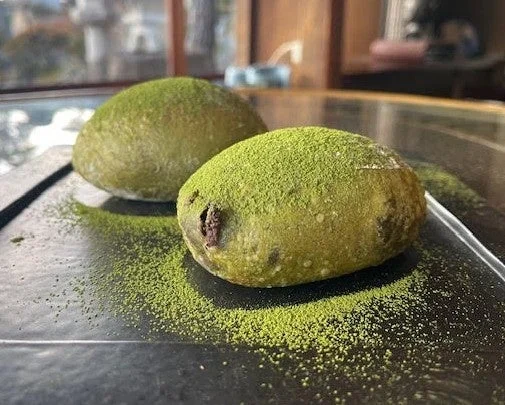 抹茶とあんこのパン