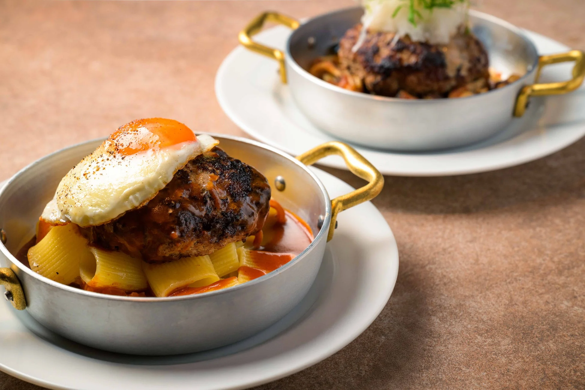 BURGHETTIのハンバーグとパスタ