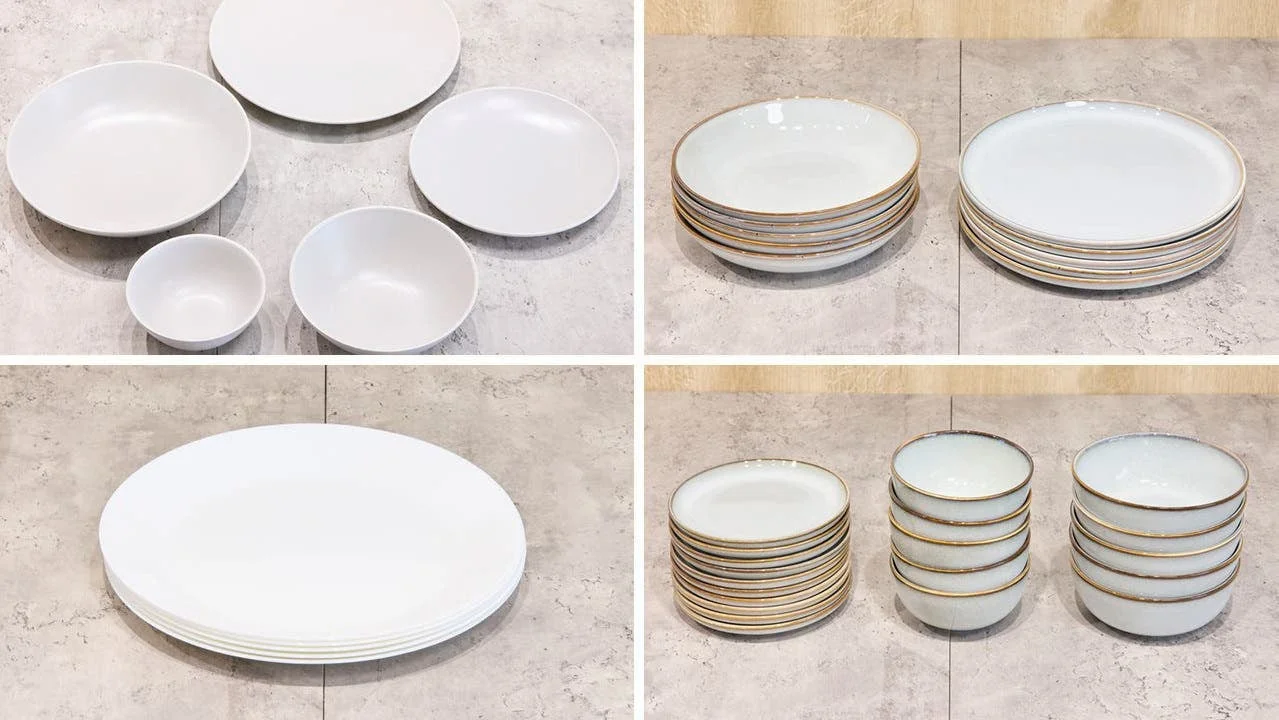 白い食器のコレクション