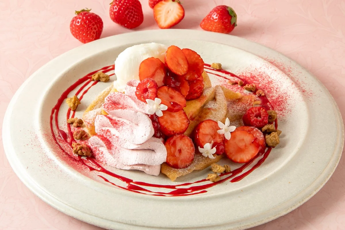 いちごとフランボワーズのクレープ