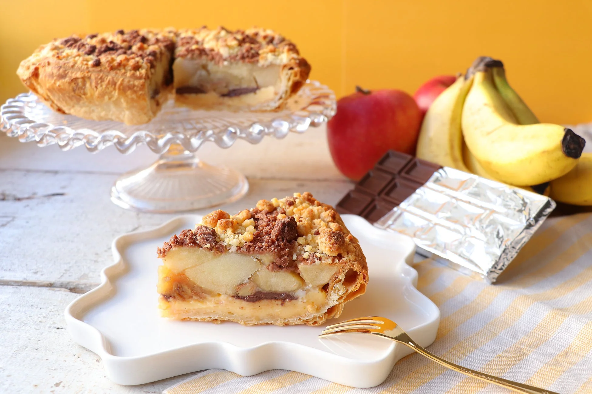 チョコバナナ アップルパイと材料