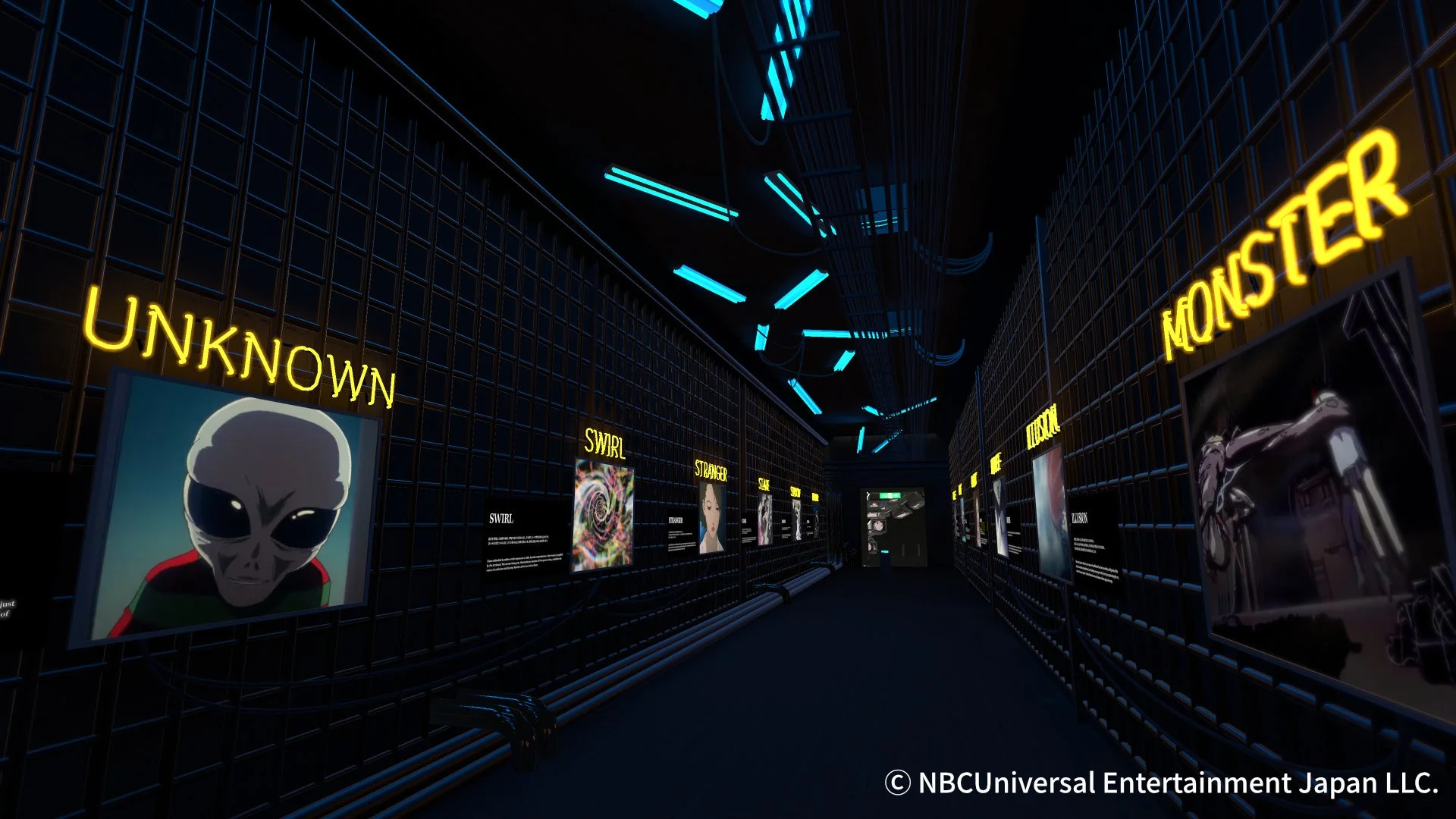 SF的な展示空間を示す画像