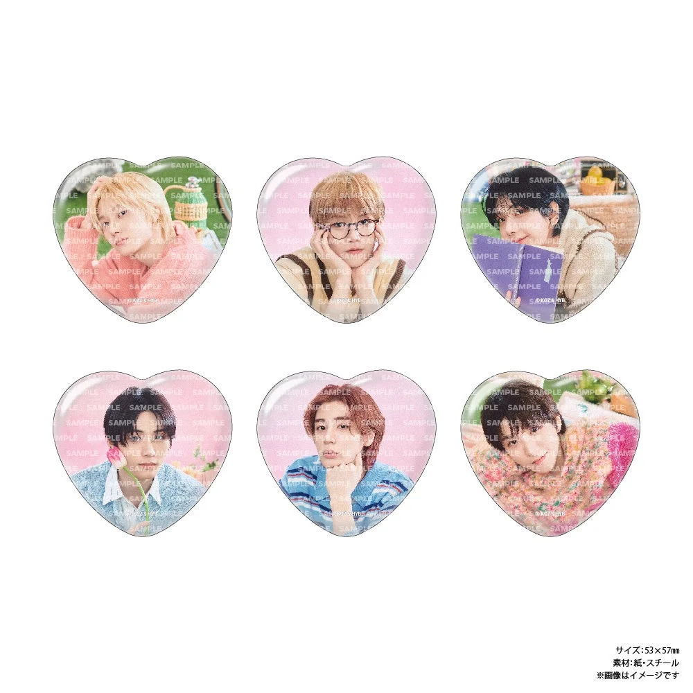 ハート缶バッジA