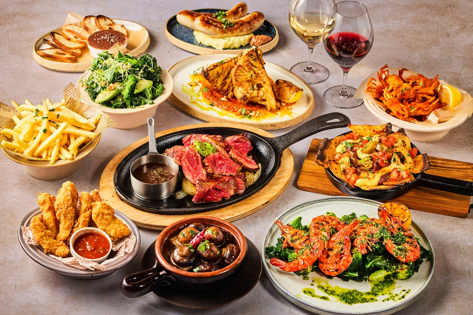 Appetizers & Moreの豪華な料理