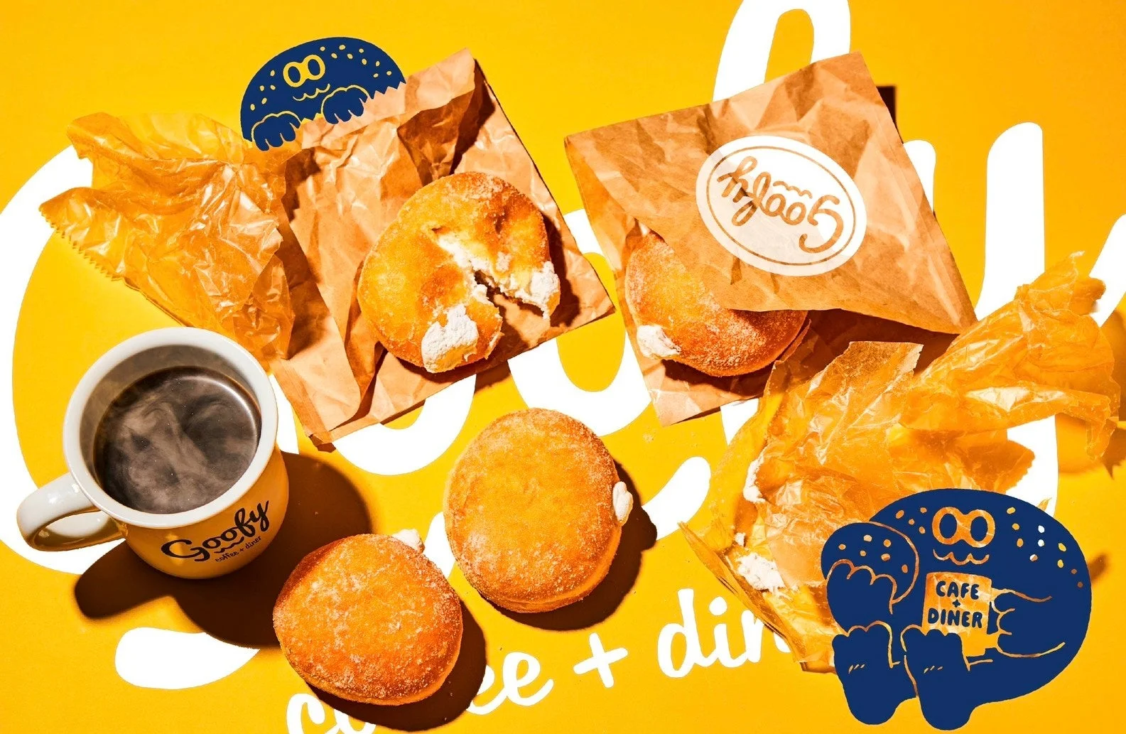 マラサダとコーヒーのセット