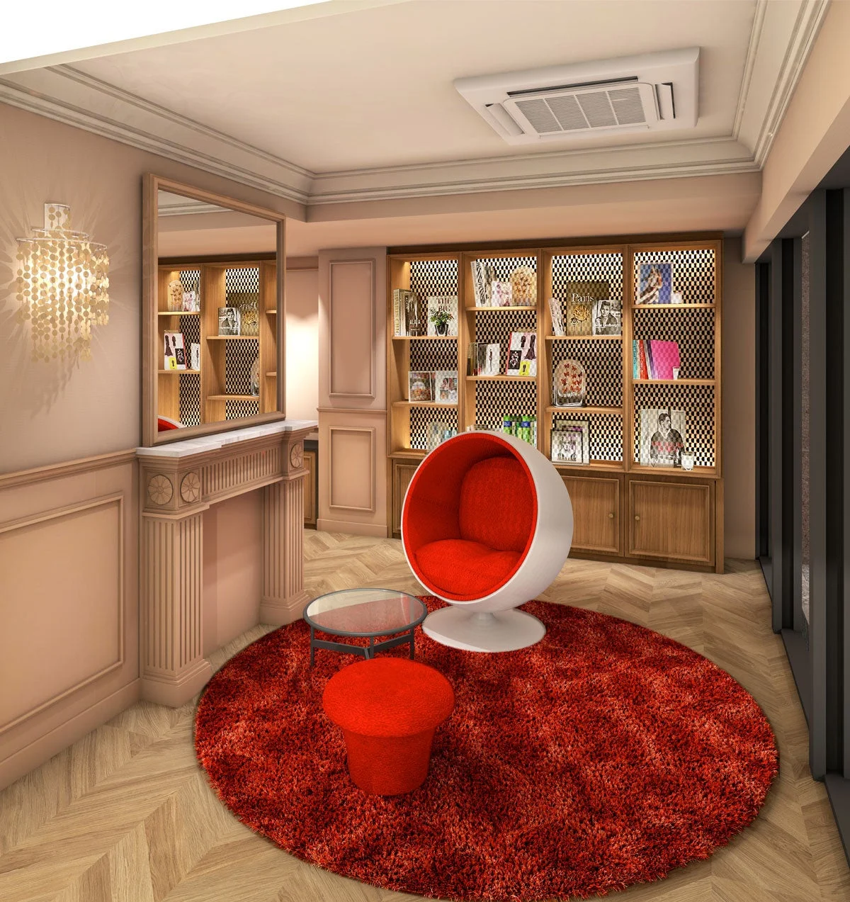 モダンで居心地の良いリビングルーム