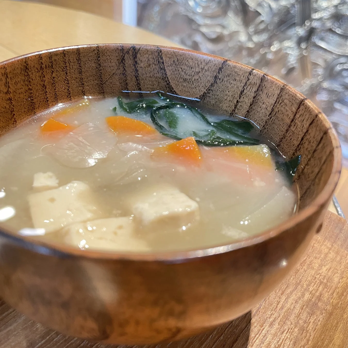 FLUX CAFEの麦みそを使った味噌汁