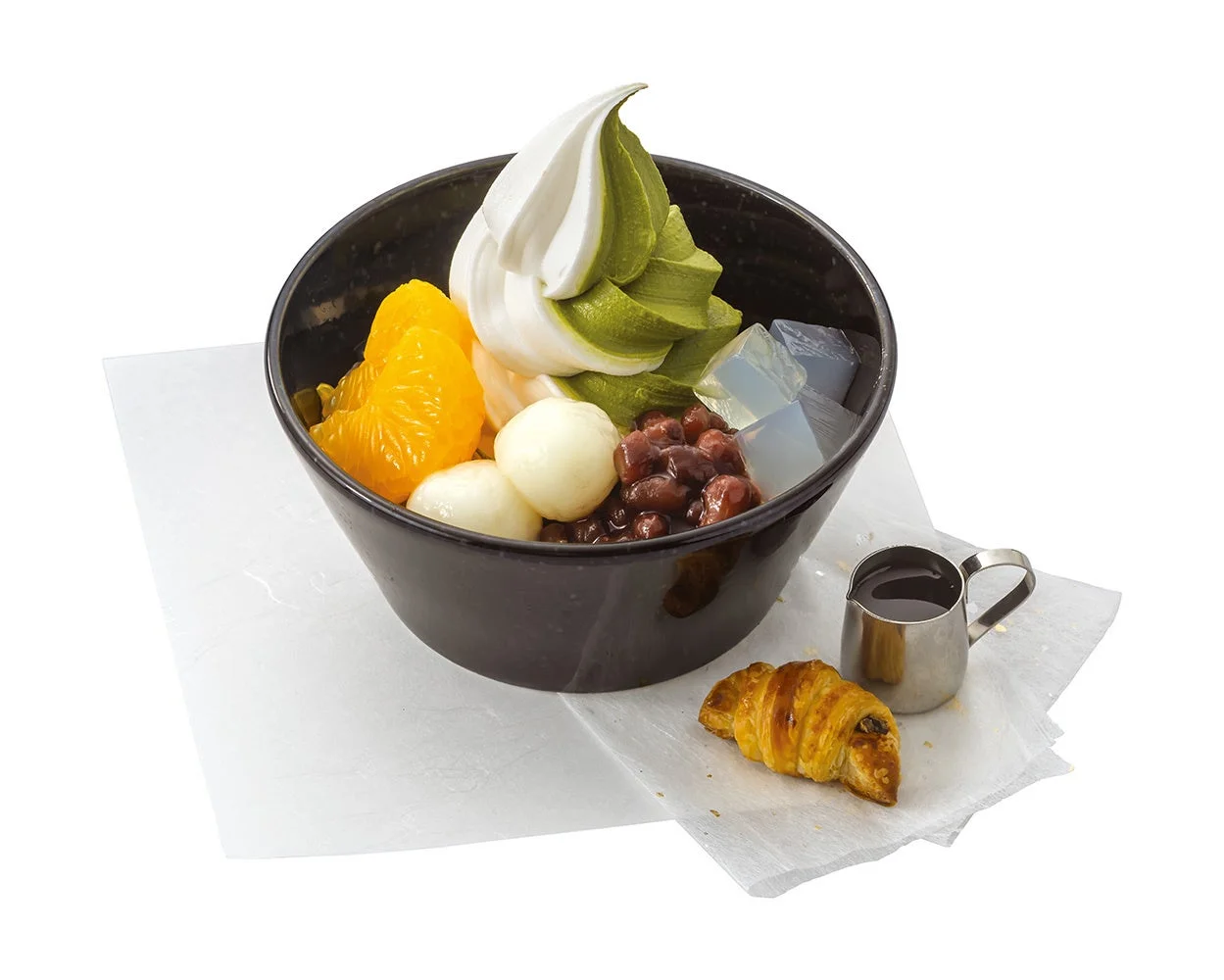 クリームあんみつ〜塩昆布のミニミニクロワッサン添え〜