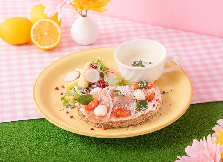 レモンチキンオープンサンド