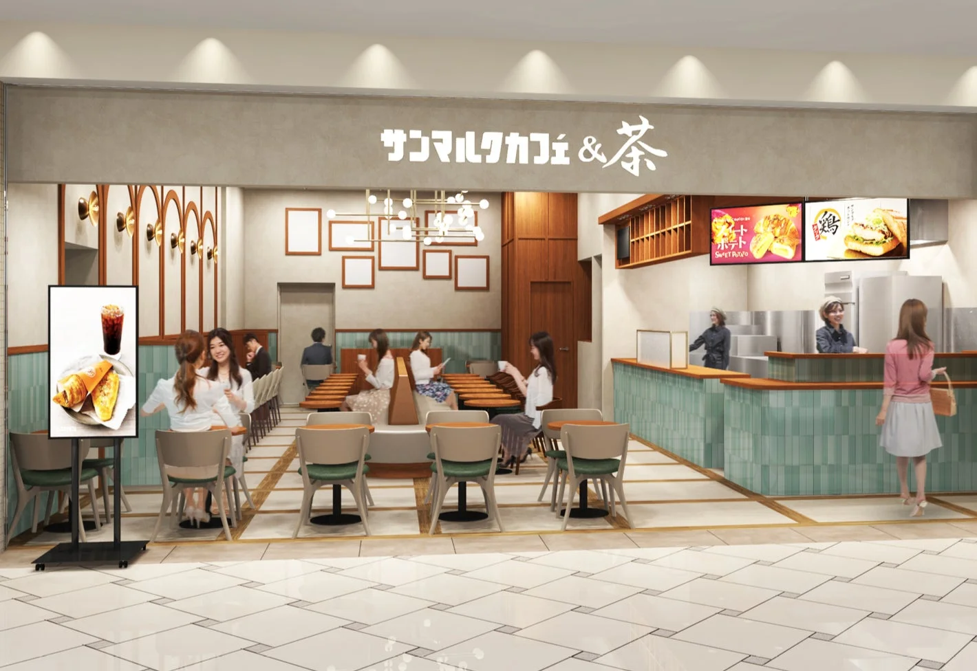 サンマルクカフェ＆茶の店内風景