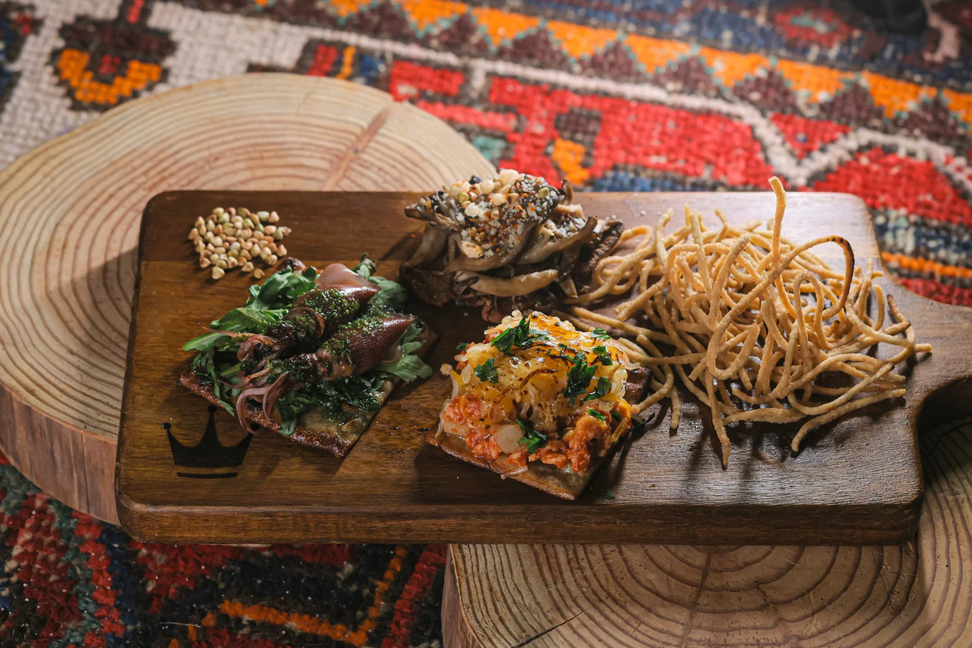 ミニ蕎麦ピザプレート