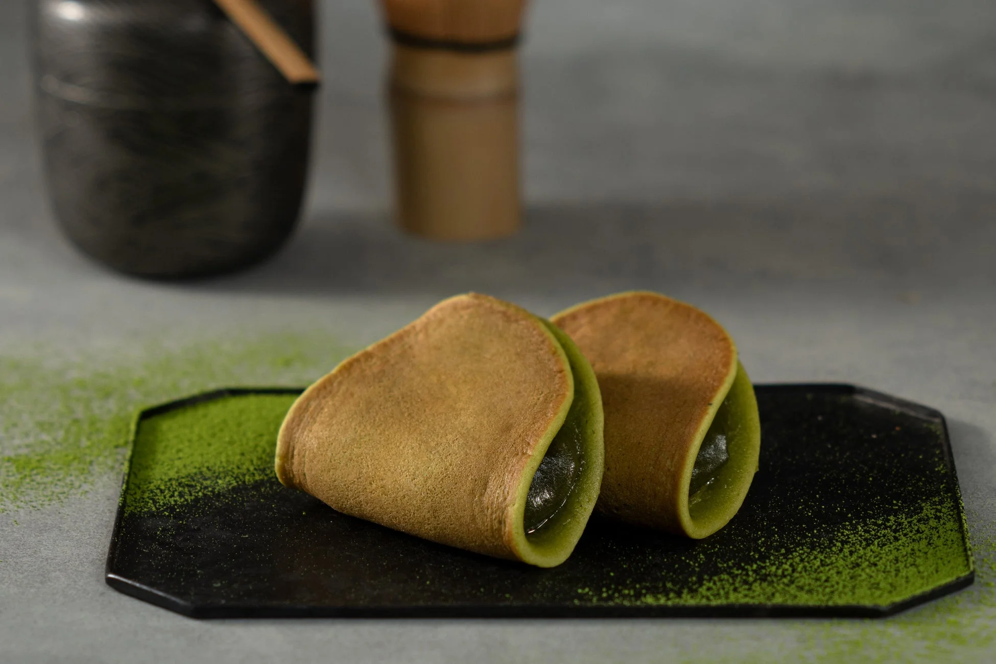 和菓子,どら焼き,抹茶,スイーツ,デザート,日本食,お茶請け,伝統,甘味,緑