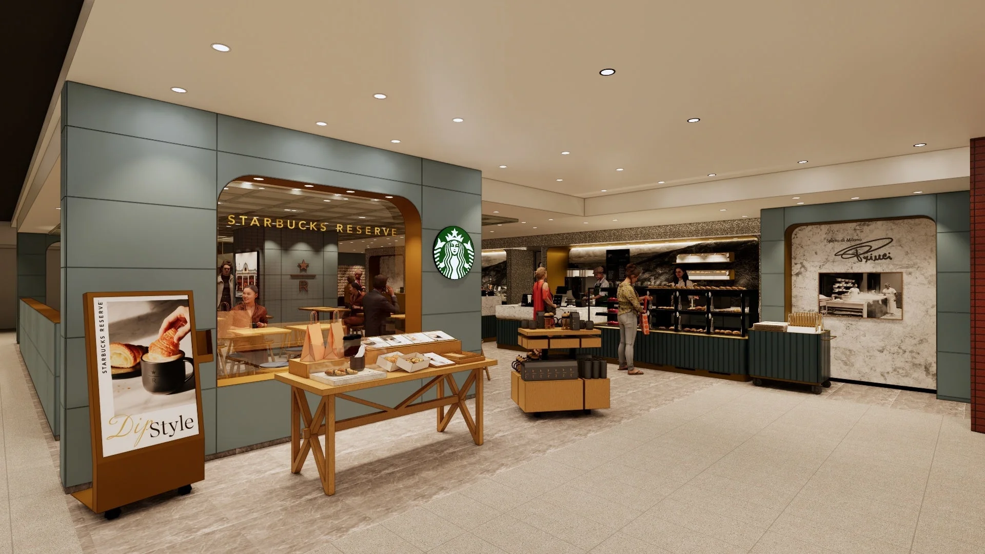 スターバックス リザーブ® カフェ 大丸梅田店地下1階店の店内