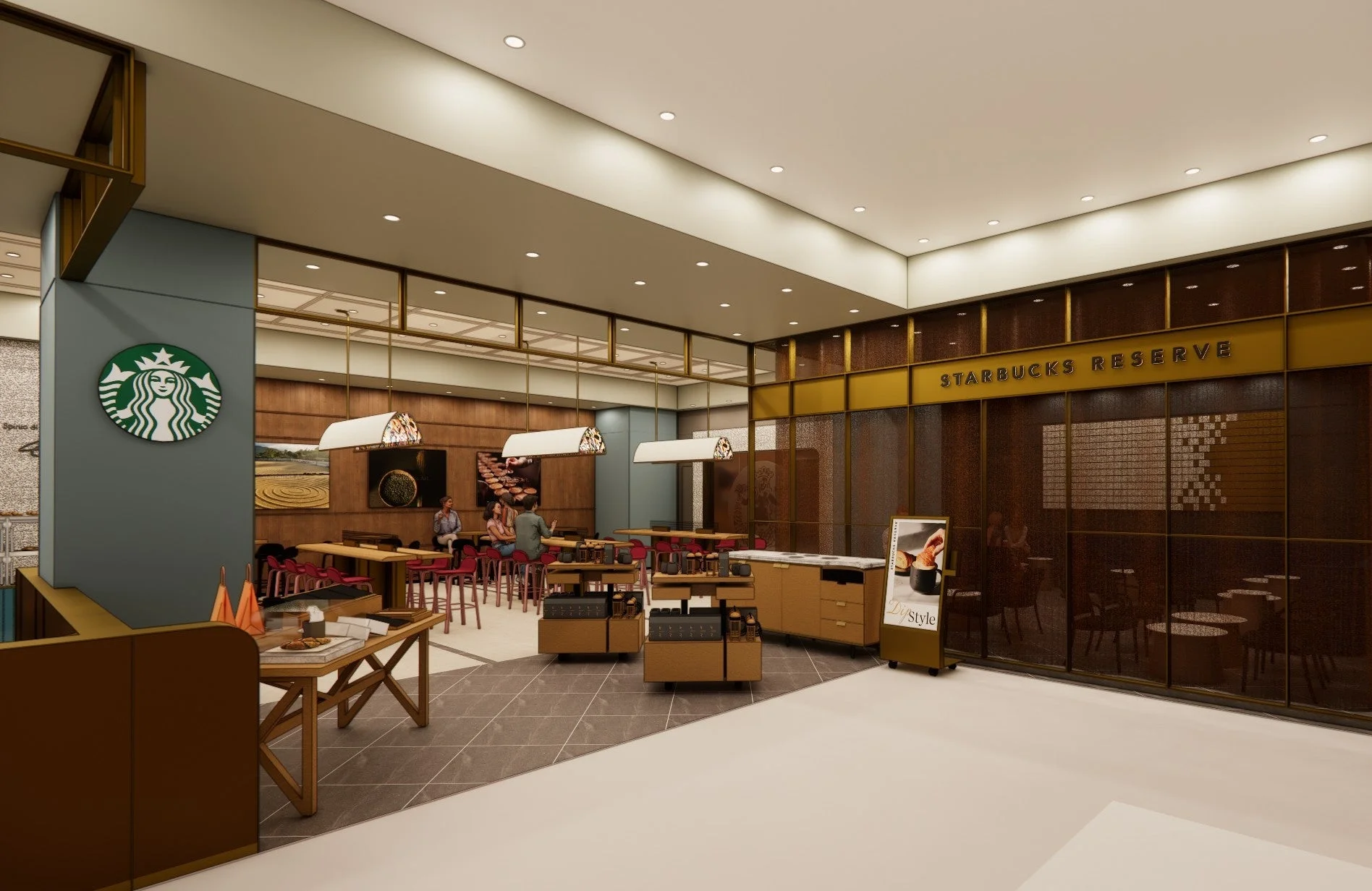 スターバックス リザーブ® カフェ 心斎橋パルコ地下1階店の店内