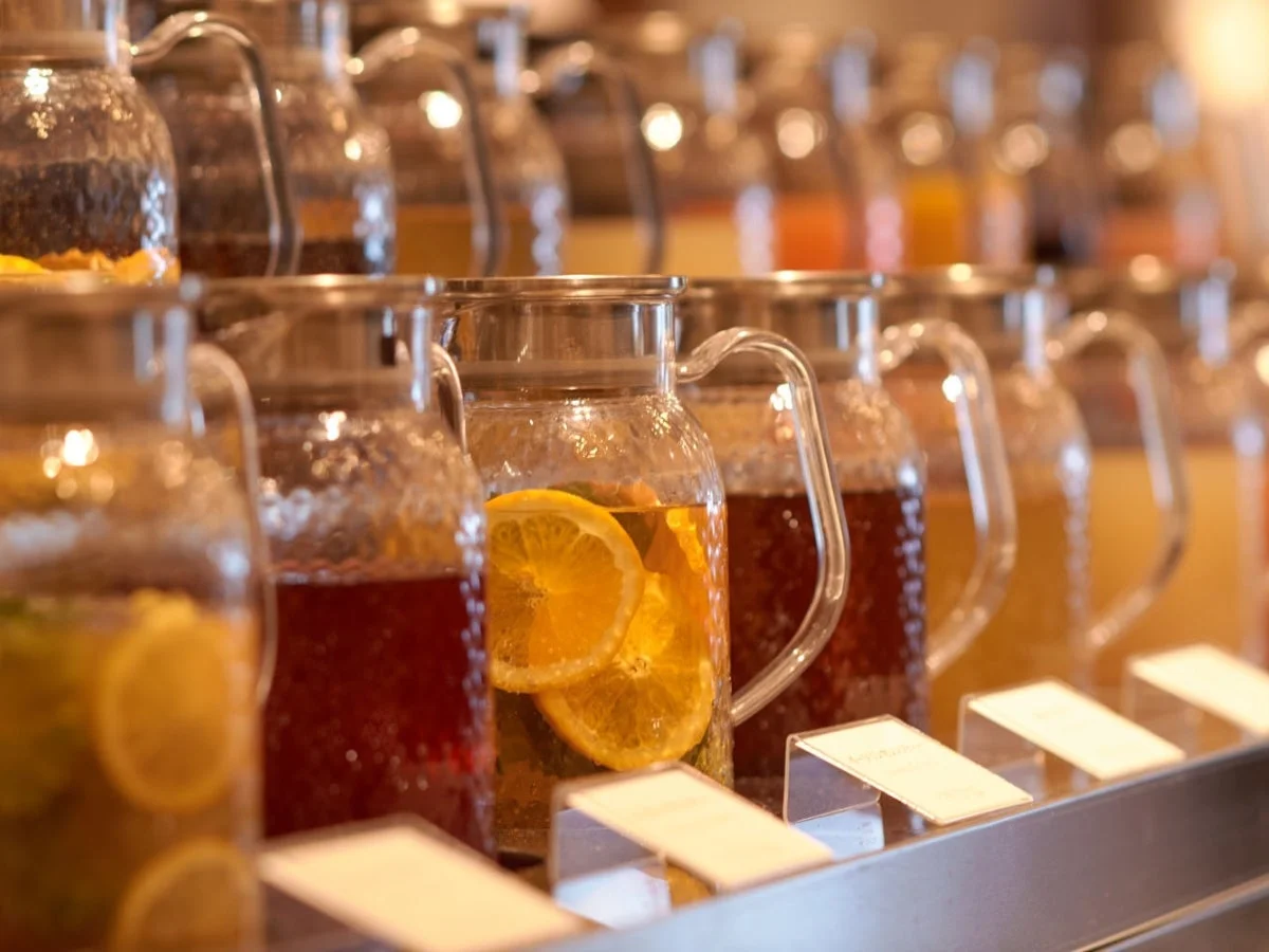ドリンクバーのフルーツジュース