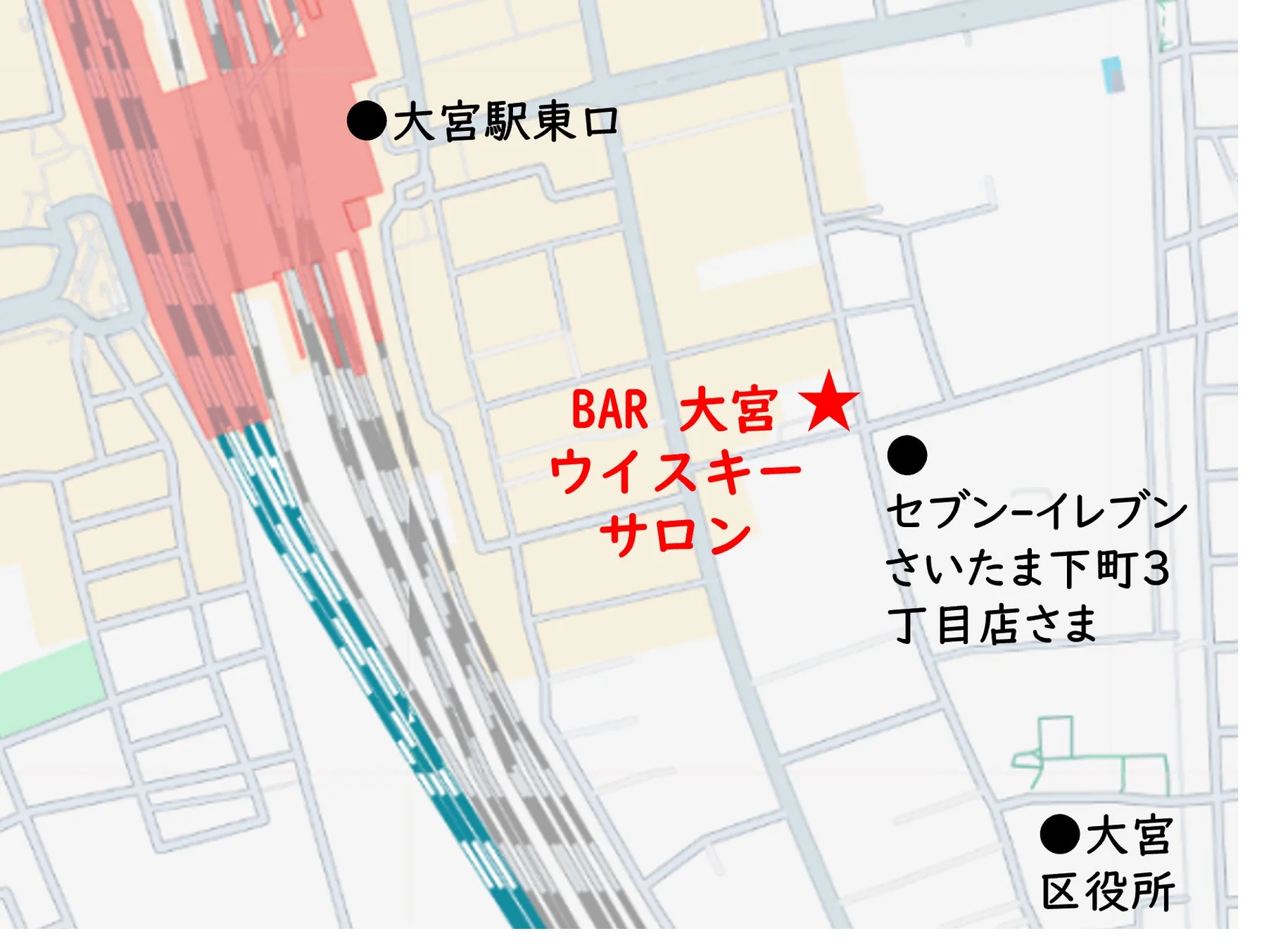 BAR 大宮ウイスキーサロン 地図
