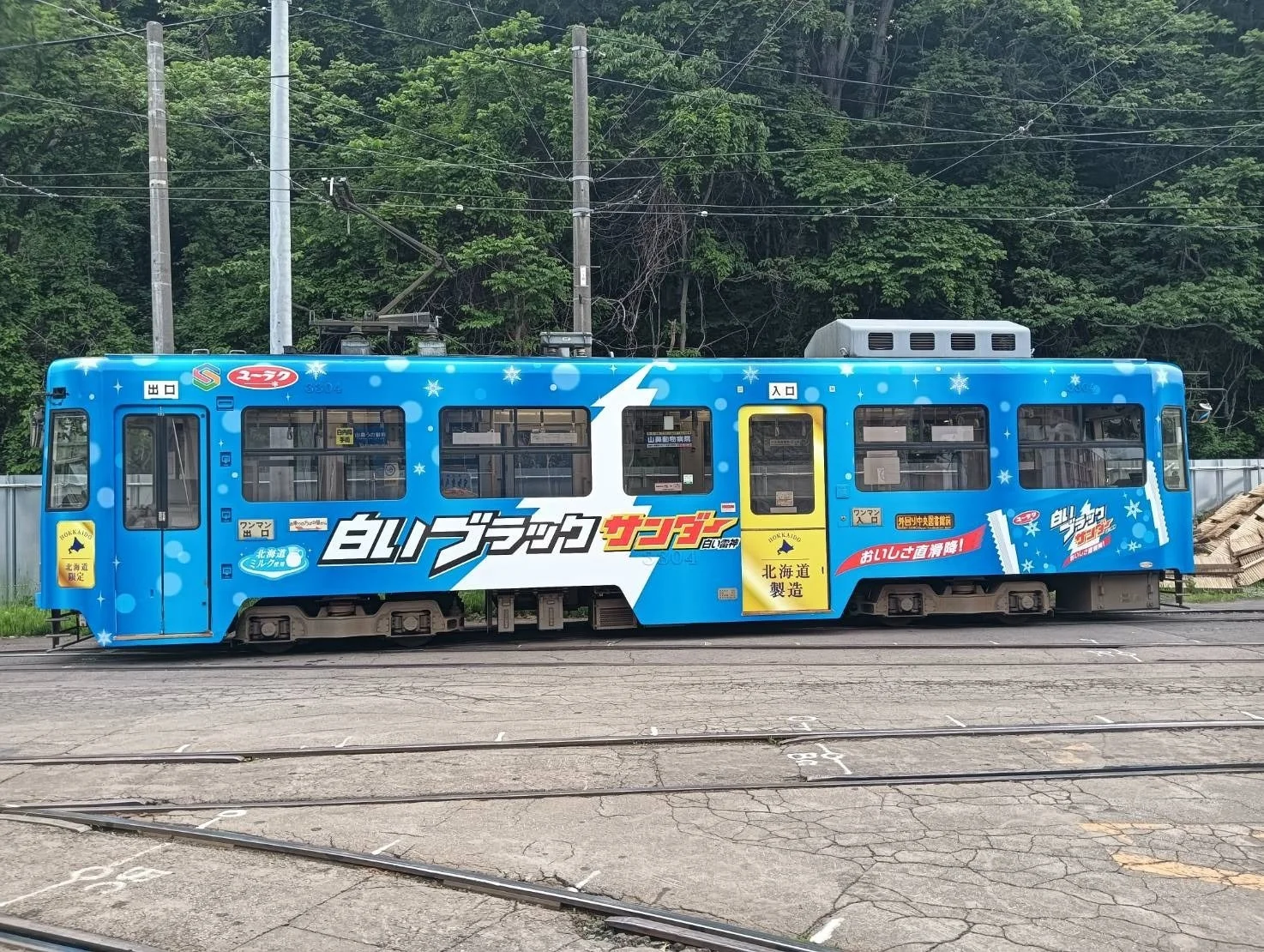 札幌市路面電車「白いブラックサンダー号」別アングル