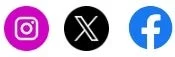 Instagram, X, Facebook