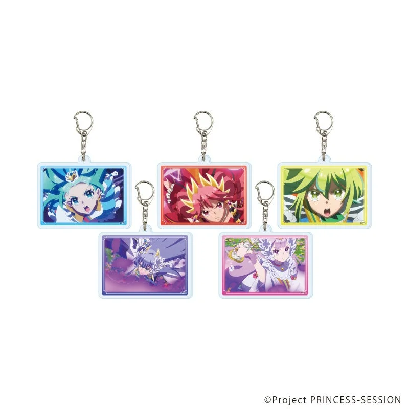 公式イラストがデザインされたアクリルキーホルダー