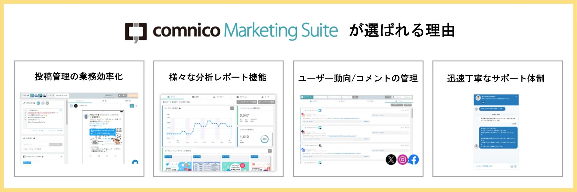 comnico Marketing Suite が選ばれる理由