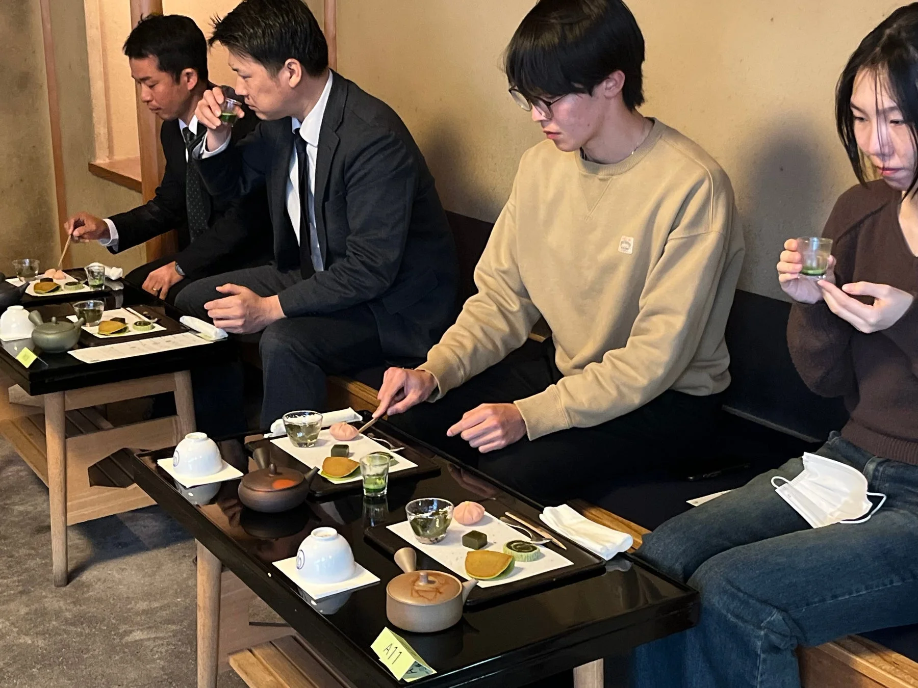 茶道,和菓子,お茶,日本文化,体験,屋内,抹茶,伝統,グループ