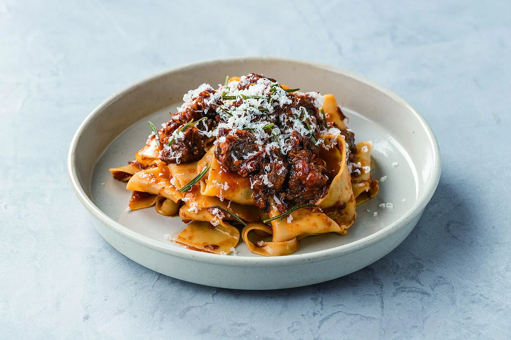 ミートソースのパスタ