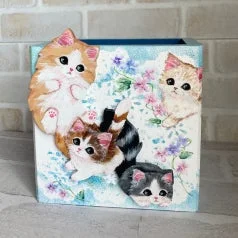 花柄猫ボックス