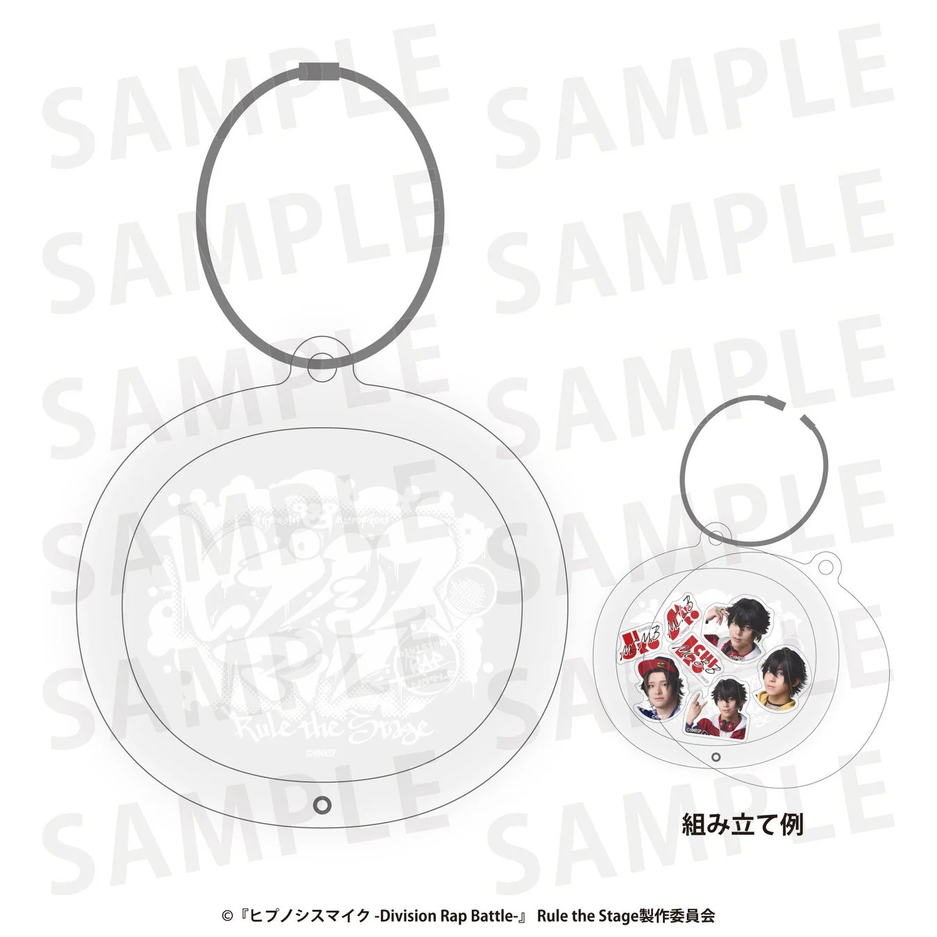 シャカシャカアクリルケースのサンプル画像と組み立て例