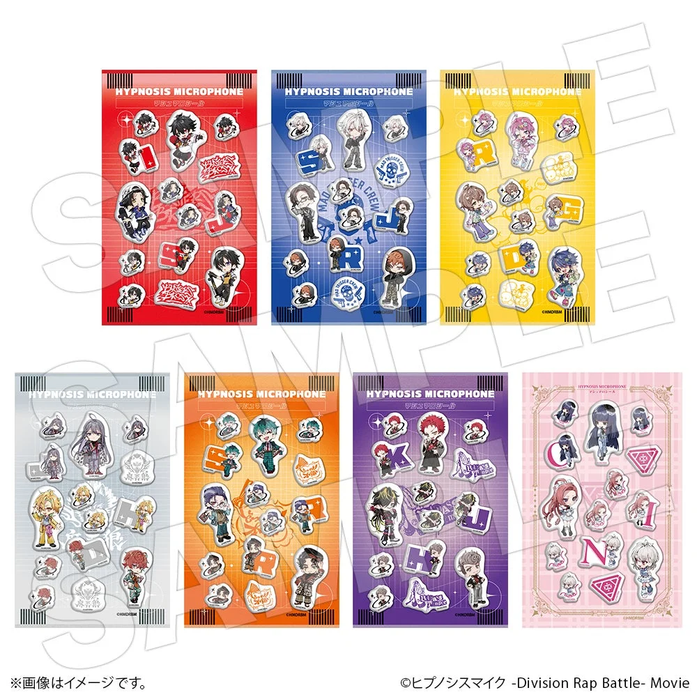 『ヒプノシスマイク -Division Rap Battle- Movie』のちびキャラがデザインされたステッカーシート