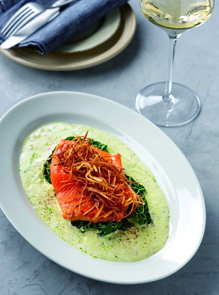 美しいサーモン料理