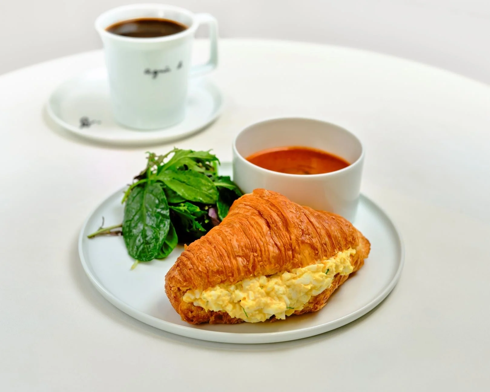 クロワッサンサンドのセット