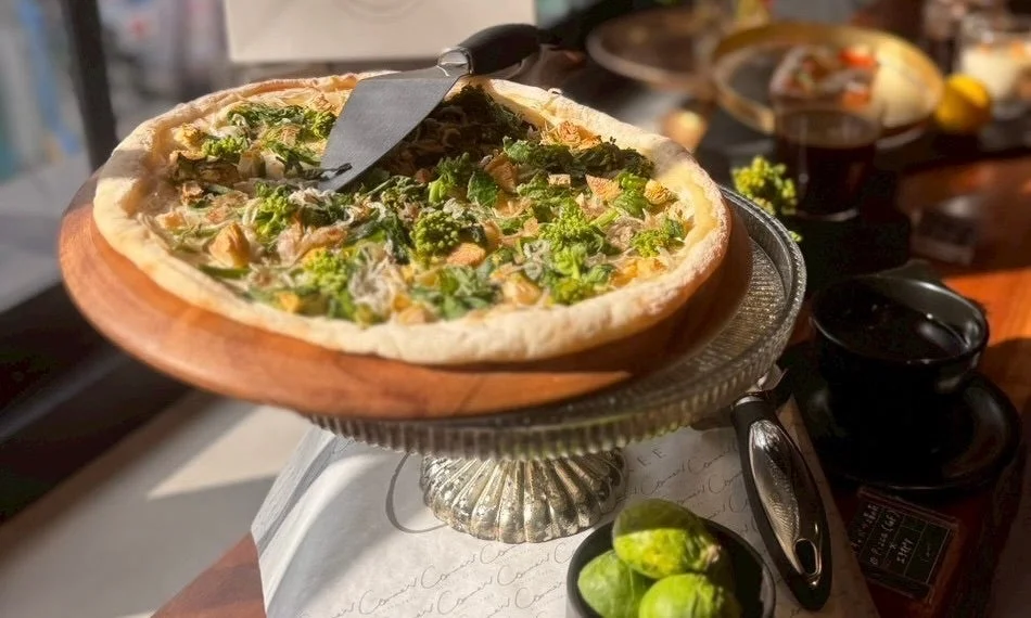 芽キャベツと菜の花のPizza