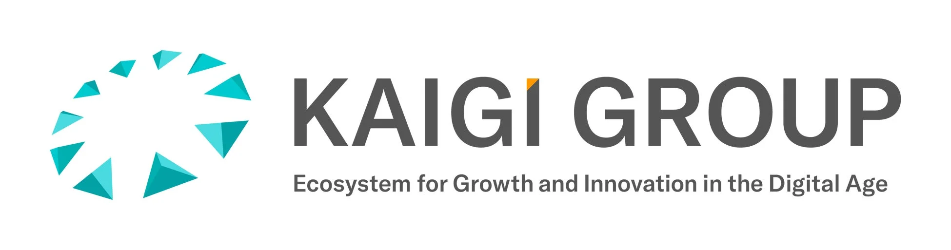 KAIGI GROUP の企業ロゴと「Ecosystem for Growth and Innovation in the Digital Age」というスローガンが描かれた画像