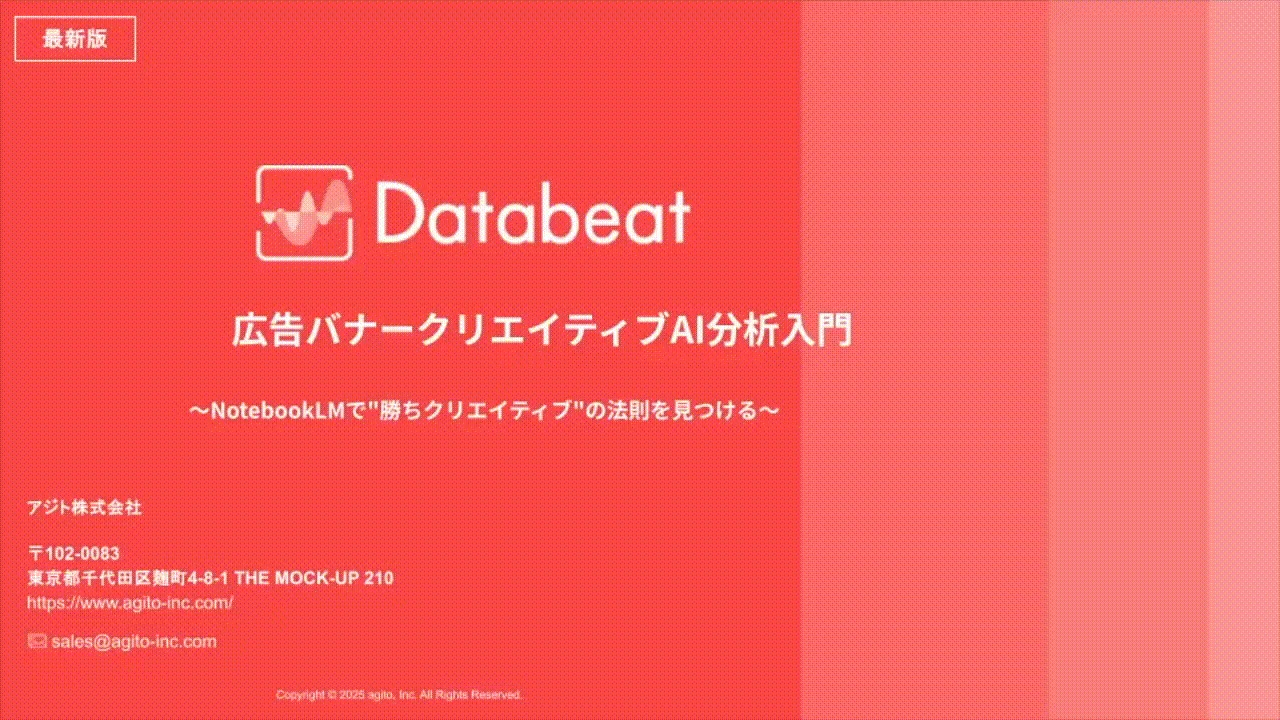 Databeatが提供する広告バナーのAI分析入門資料