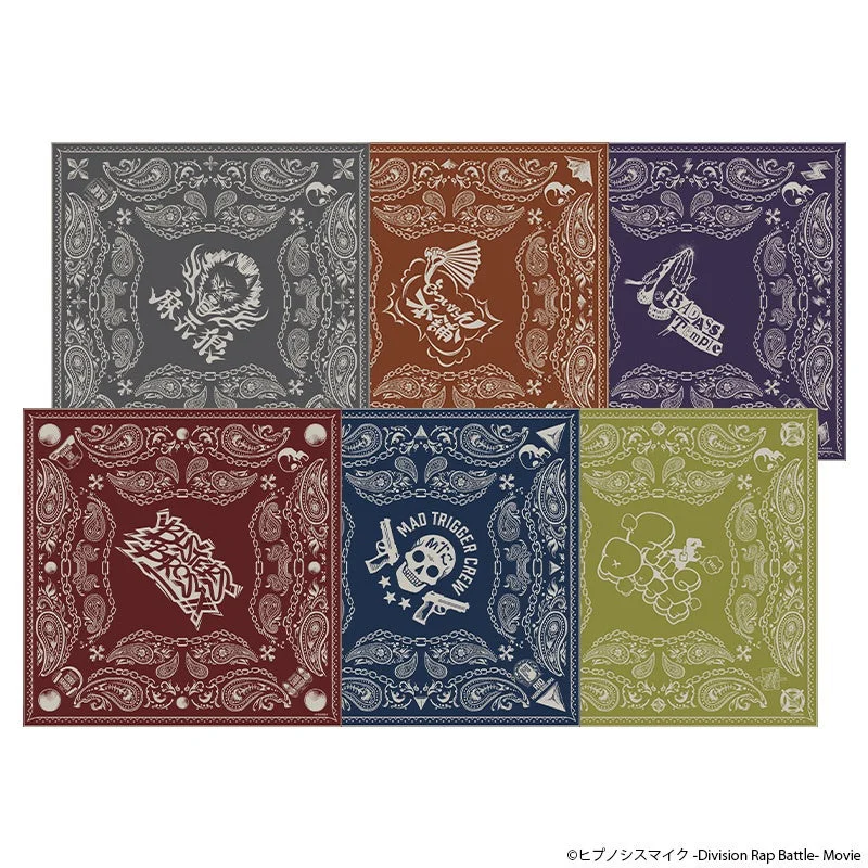 ヒプノシスマイク各ディビジョンをテーマにした6種類のスカーフ