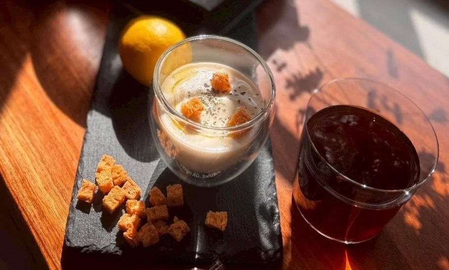 じゃがいものポタージュとコールドブリュー