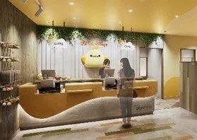 店舗受付、カウンター、ギフトエリア