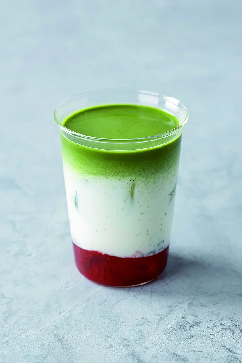 三層の抹茶ドリンク