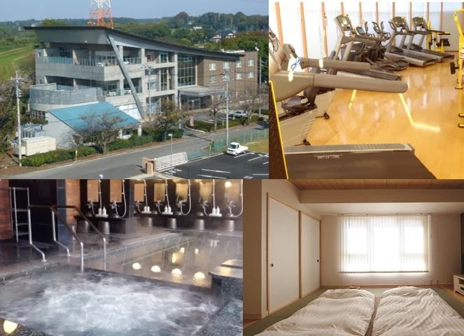 複合的なリゾート施設や公共施設の様子