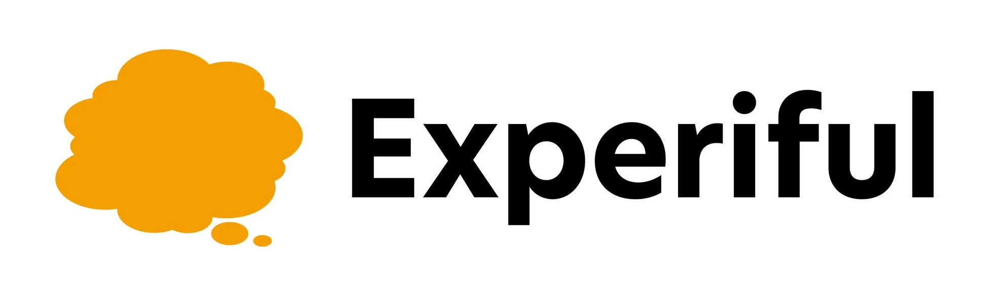 オレンジ色の吹き出しアイコンと「Experiful」というロゴ