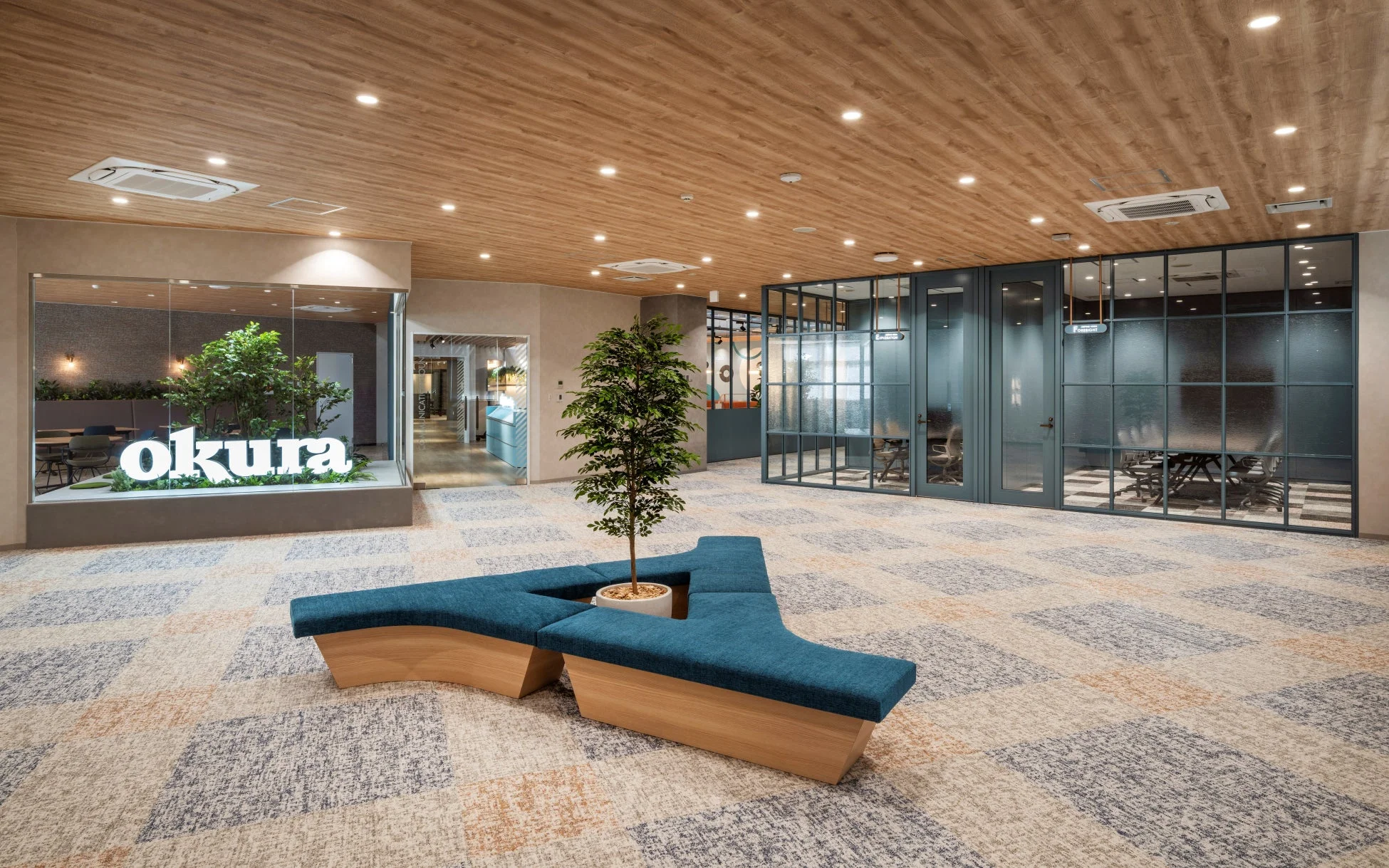 モダンなオフィスエントランス/ロビー