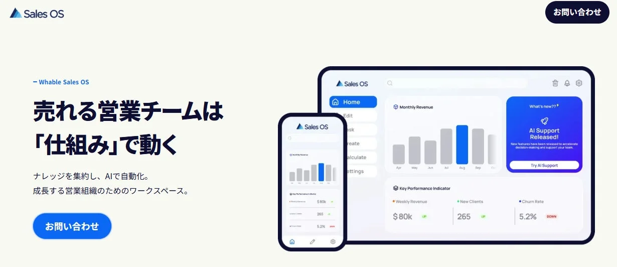 Sales OSのダッシュボード画面