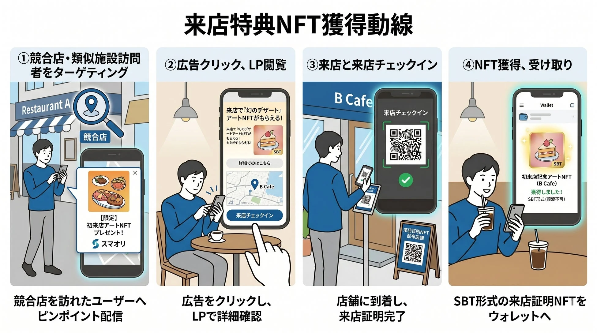 来店特典NFT獲得動線