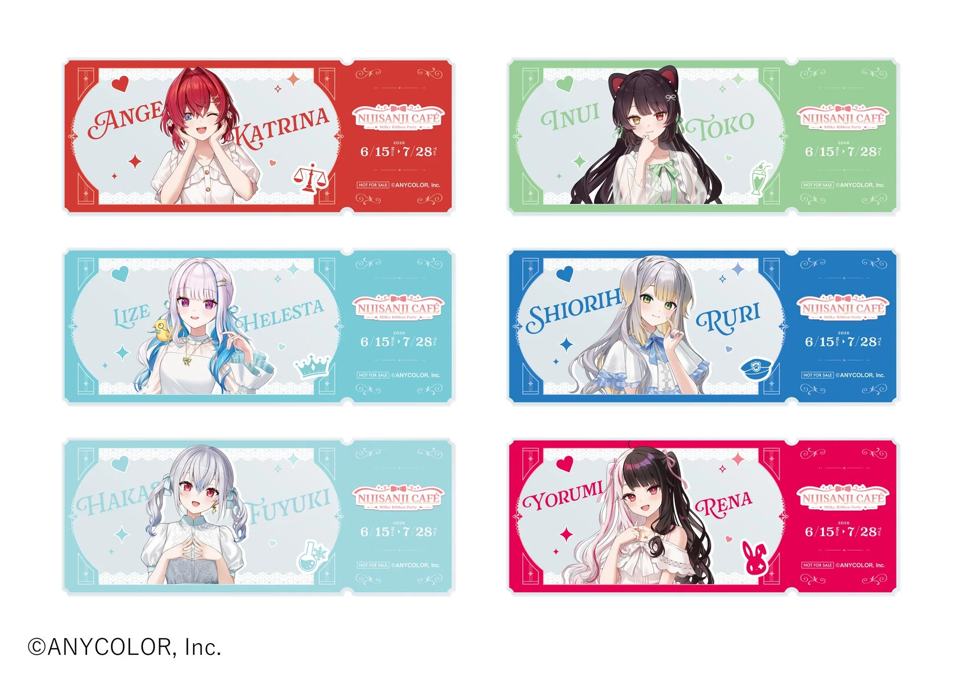 事前予約特典チケット風クリアカード前半