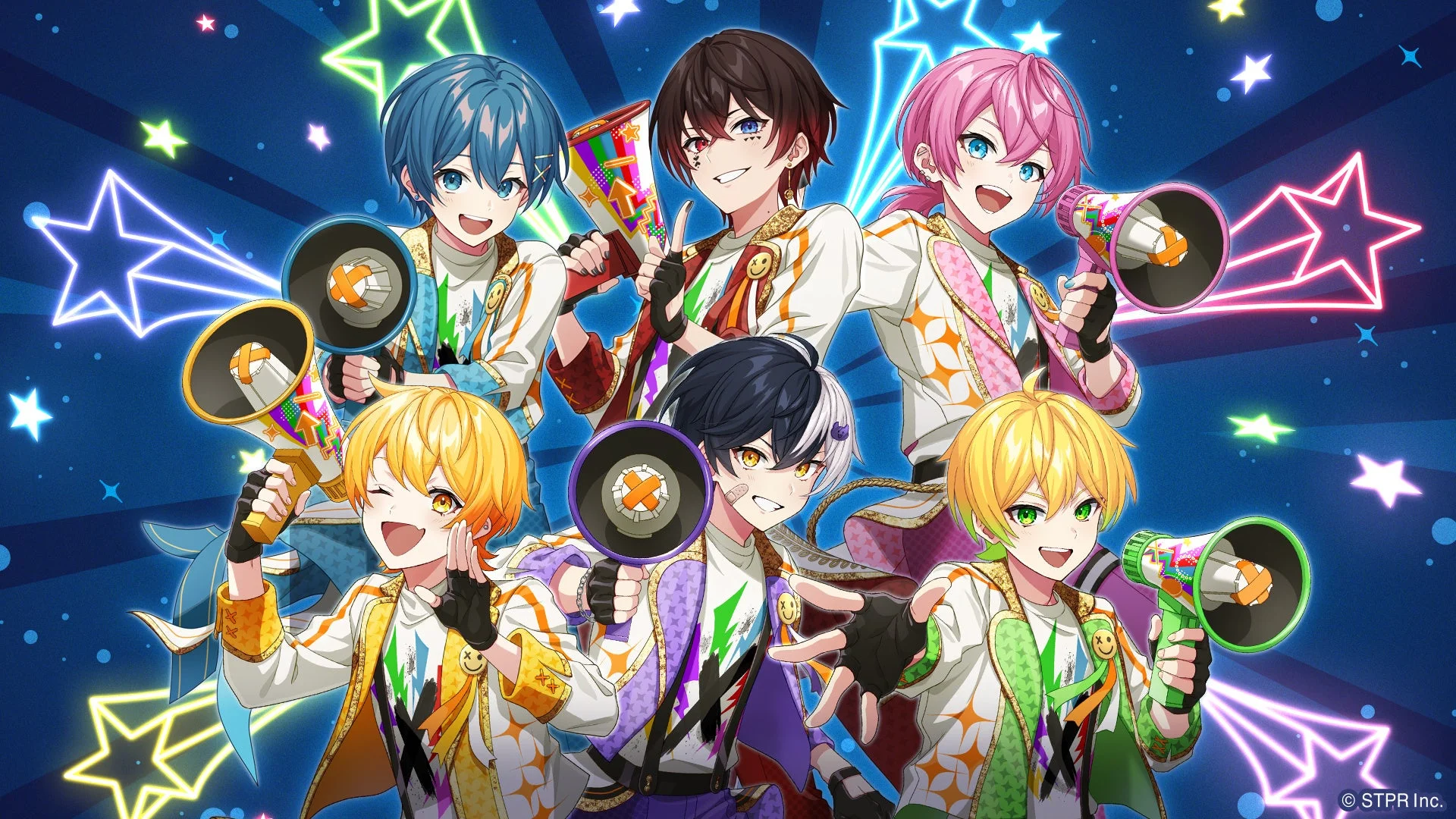 AMPTAKxCOLORS メンバー集合イラスト
