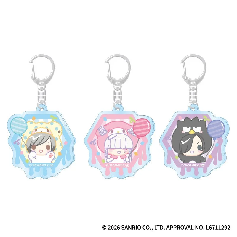 ジグザグとサンリオキャラクターズのコラボアクリルキーホルダー