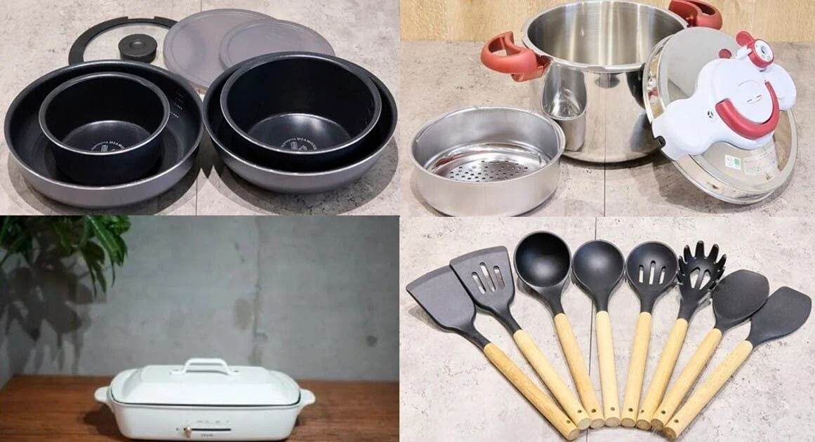 圧力鍋や炊飯器、ホットプレートなど様々な調理器具