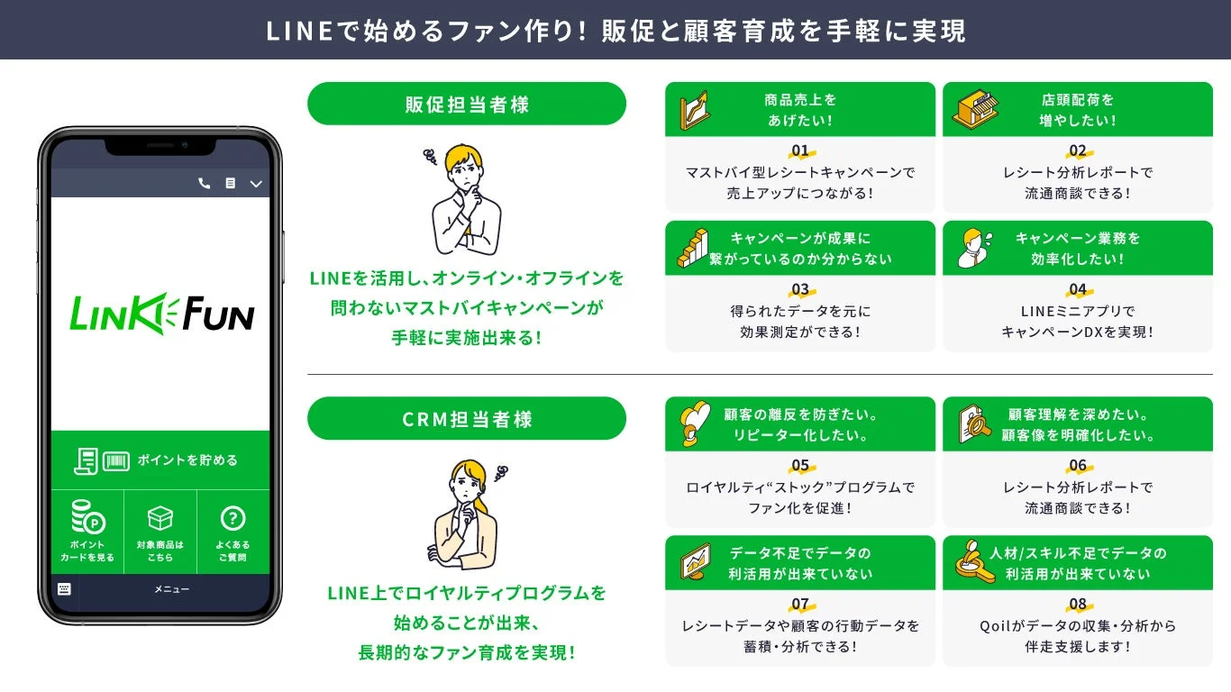 LINEで始めるファン作り！販促と顧客育成を手軽に実現 LinkFun